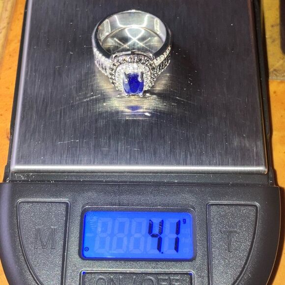 Blue Spinel Sterling Silver Ring Size 6 - Picture 9 of 9